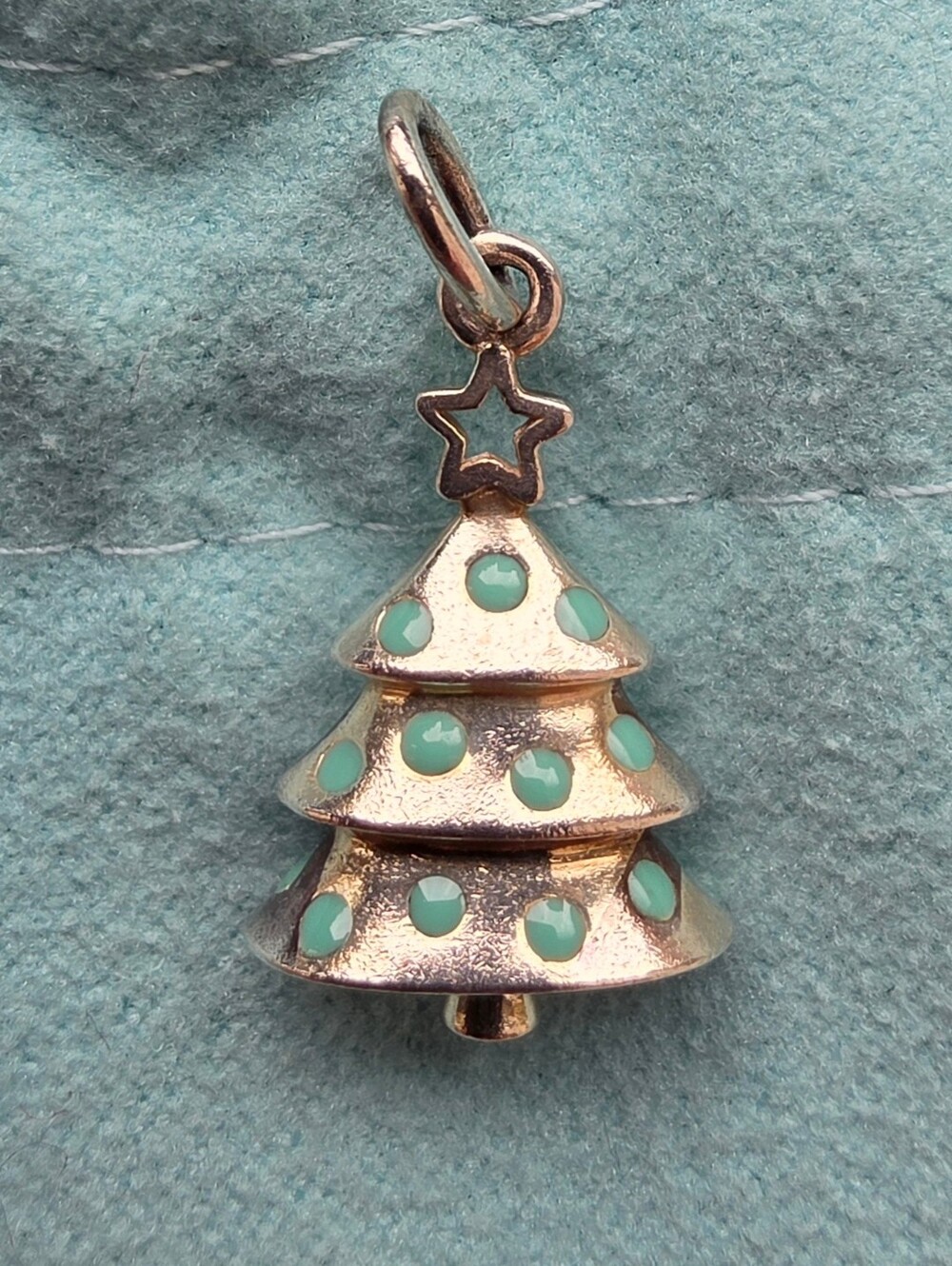 Tiffany & Co. Blue Enamel Christmas Tree Charm